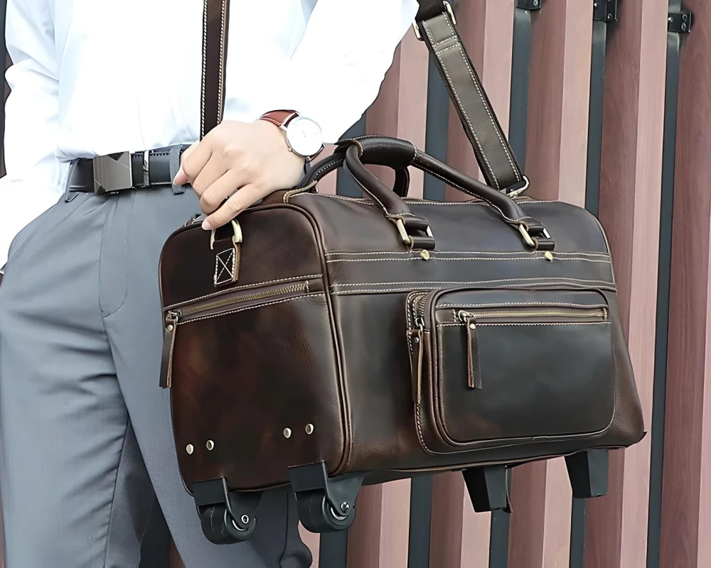 carry on leather bag